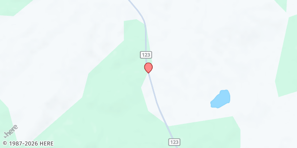 Map showing Center Hill Baptist Church at 10860 Rd. 123, Dowdville, MS