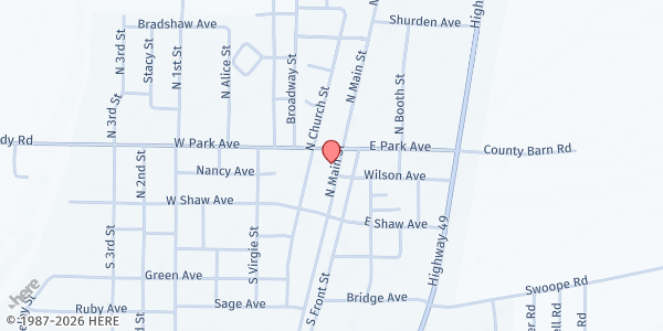 Map showing We 2gether Creating Change - Drew at 159 N. Main St., Drew, MS