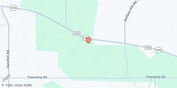 Map showing New Covenant Church at 1694 Mississippi 588, Ellisville, MS