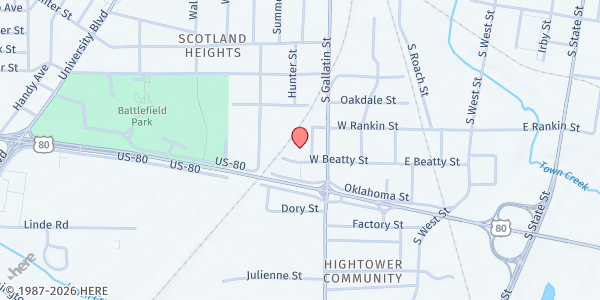 Map showing Mississippi Food Network - Flowood at 440 W. Beatty St., Flowood, MS