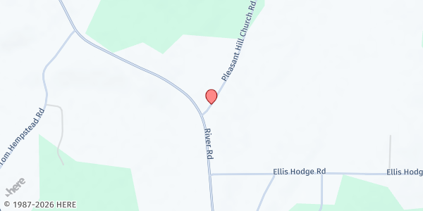 Map showing Pleasant Hill United Methodist Church at 111 Pleasant Hill Church Rd., Gibson Landing, MS