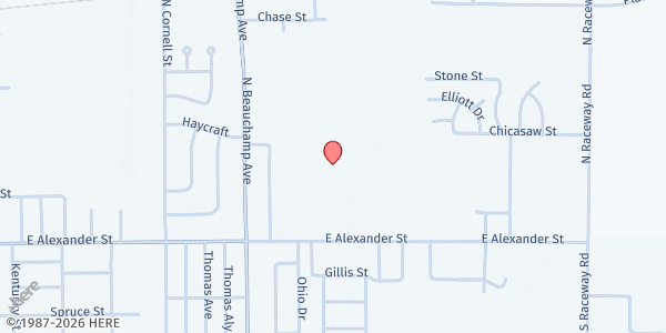 Map showing East Park Comm Outreach at 2500 E. Alexander St., Greenville, MS