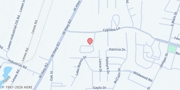 Map showing Village of Dreams at 564 Cypress Lane, Greenville, MS