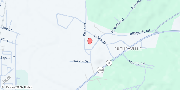 Map showing Eternity Prep. Ministries at 211 Futheyville Rd., Grenada, MS