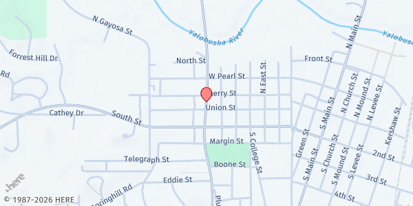 Map showing Joseph's Food Pantry at 1021 S. MLK Blvd., Grenada, MS