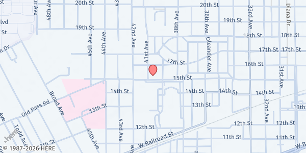 Map showing Gulf Coast Community Ministries at 3914 15th St., Gulfport, MS