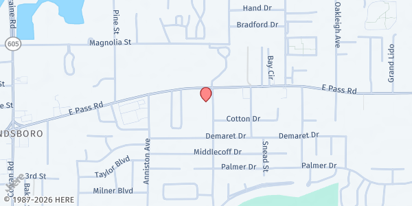Map showing Mercy Housing and Human Development at 1135 Ford Street, Gulfport, MS