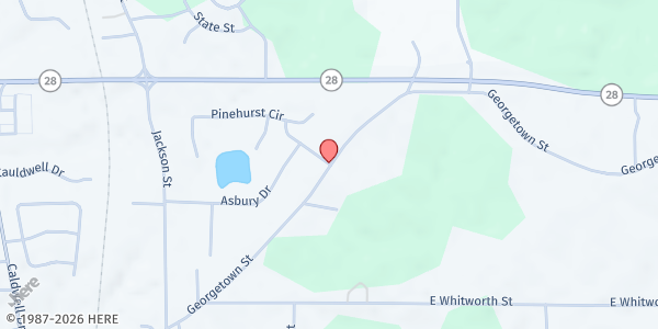 Map showing Copiah County Human Resources at 640 Georgetown St, Hazlehurst, MS