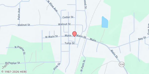 Map showing Greater Beaver Meadow Baptist at 289 CR 371, Heidelberg, MS