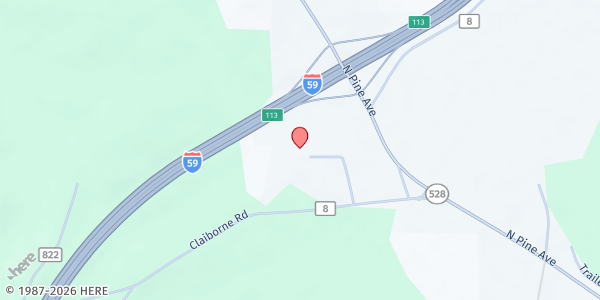 Map showing Jesus Church Ministries at 46 Ironwood Rd, Heidelberg, MS