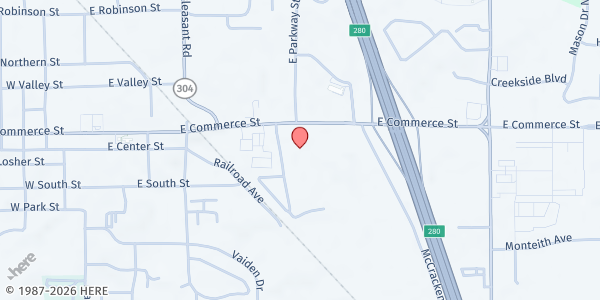Map showing Catholic Social Services - Hernando at 545 E. Commerce St., Hernando, MS