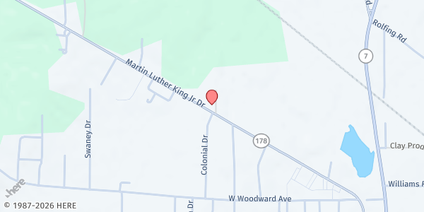 Map showing Marshall County Community Development Corp. at 488 Martin Luther King Jr Dr., Holly Springs, MS