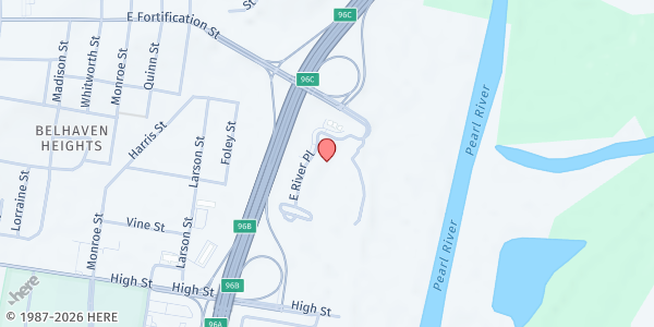 Map showing Catholic Charities, INC. - Jackson at 850 E. River Place, Jackson, MS