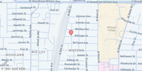 Map showing Good Samaritan Center, Inc. at 114 Millsaps Ave, Jackson, MS