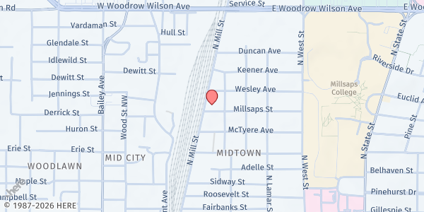 Map showing Good Samaritan Center, Inc at 114 Millsaps Ave., Jackson, MS