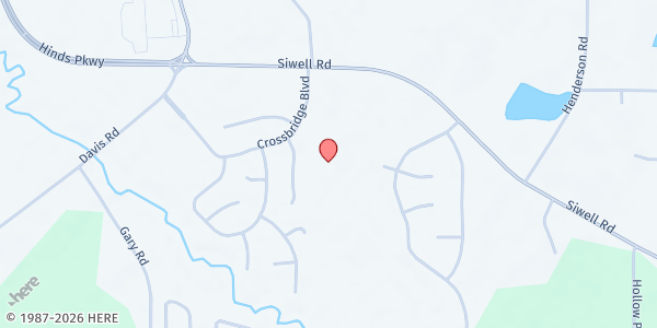 Map showing Hands and Feet Food Pantry (Crossroads of Life) at 6775 Siwell Rd., Jackson, MS