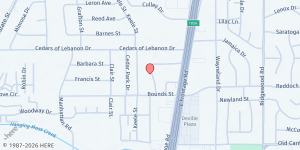 Map showing Planting Seeds Outreach Ministry at 5360 Executive Pl., Jackson, MS