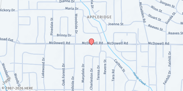 Map showing We Are One UMC FP at 1315 W. McDowell Rd, Jackson, MS