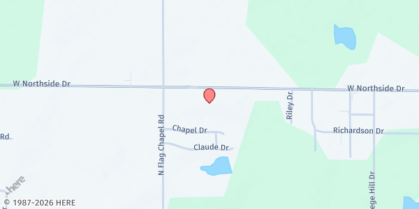 Map showing Word Of Truth Kingdom Church at 4491 W. Northside Dr., Jackson, MS