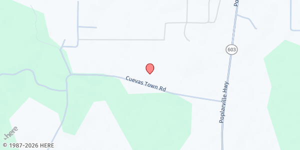 Map showing Hancock North Central Elementary at 6122 Cuevas Town Rd, Kiln, MS