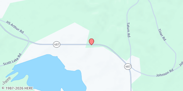 Map showing Harmony M.B. Church at 1011 Hwy 487, Lena, MS