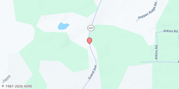 Map showing Harmony M.B. Church at 1011 Hwy. MS-487, Lena, MS