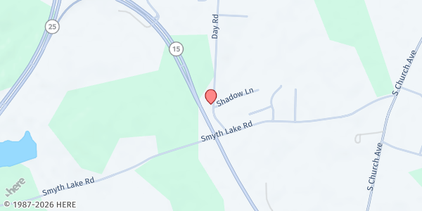 Map showing Unity Outreach Fellowship Church at 205 Day St, Louisville, MS