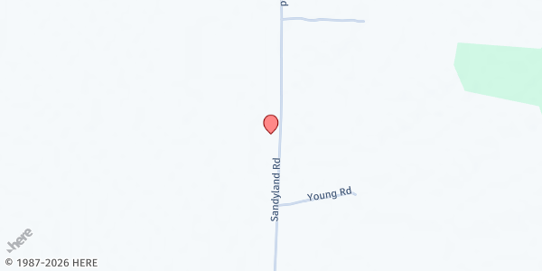 Map showing Mt. Zion Food Pantry at 2973 Sandyland Rd., Macon, MS