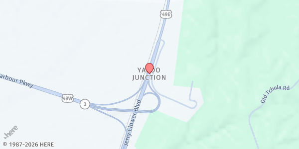 Map showing Greater New Jerusalem at 2626 Simpson Hwy. 49 S., Magee, MS