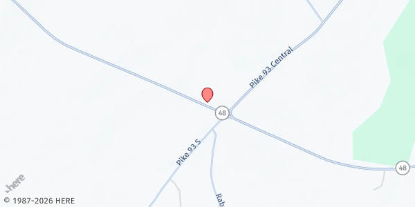 Map showing Rose Hill M.B.C. at 6132 Hwy 48 East, Magnolia, MS