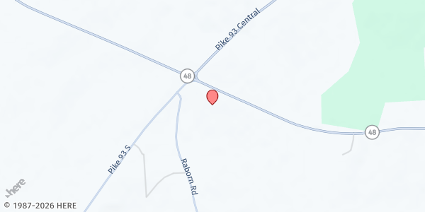 Map showing Rose Hill M.B.C. Soup Kitchen at 6132 Hwy. 48 E., Magnolia, MS