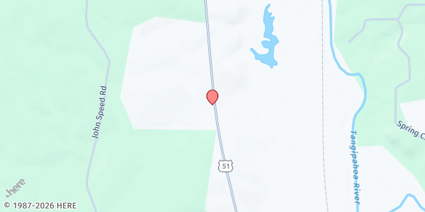 Map showing Jordan Rivers at 3047 Hwy 51 MM, McComb, MS