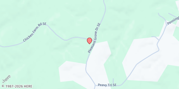 Map showing Pleasant Grove UMC at 1098 Pleasant Grove Dr., Monticello, MS