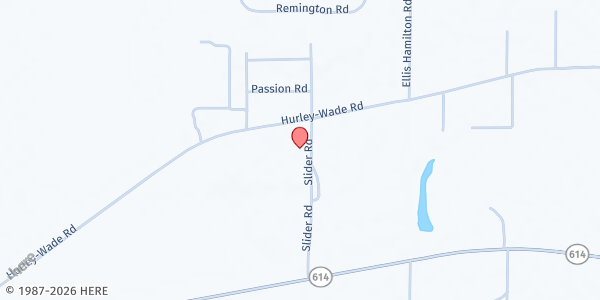 Map showing East Central Public Library at 21801 Slider Rd., Moss Point, MS