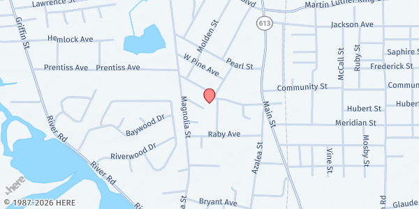 Map showing Lighthouse Church at 3831 Kellogg St, Moss Point, MS