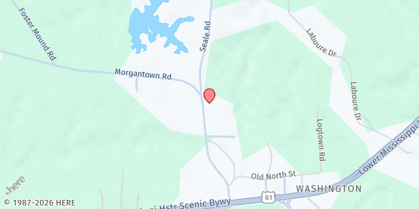 Map showing House of Hope Min/Outreach at 418 Morgantown Rd, Natchez, MS