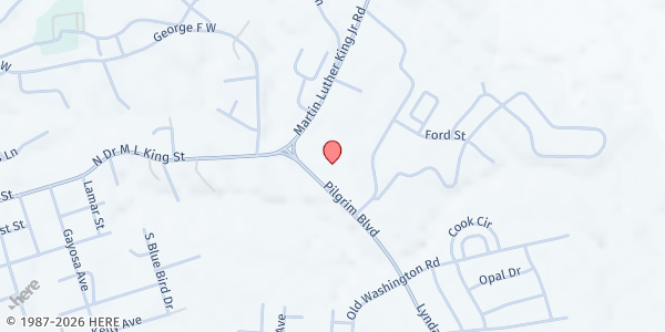 Map showing Pilgrim Baptist Church at 117 Pilgrim Blvd., Natchez, MS