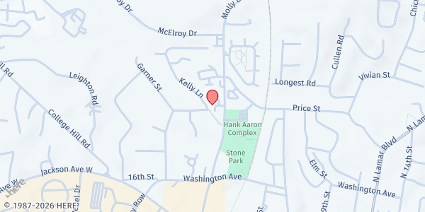 Map showing Oxford Food Pantry at 713 Molly Barr Rd., Oxford, MS