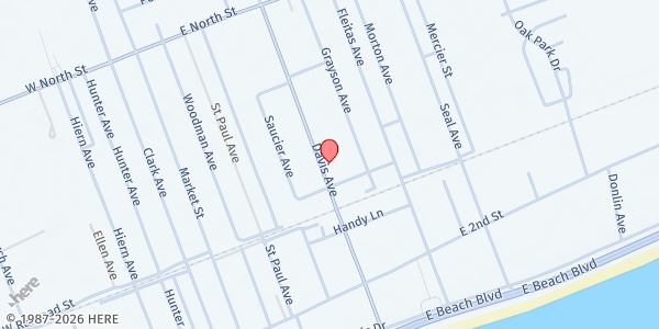 Map showing Gone Fishing Ministries at 322 Davis Ave., Pass Christian, MS