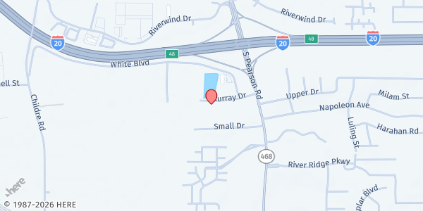 Map showing Faith Assembly Church at 2065 Murray Dr., Pearl, MS