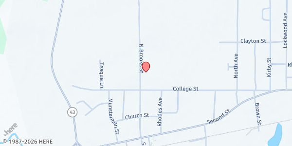 Map showing Ever Reaching Comm. Outreach at 306 N. Brooks Ave., Pelahatchie, MS