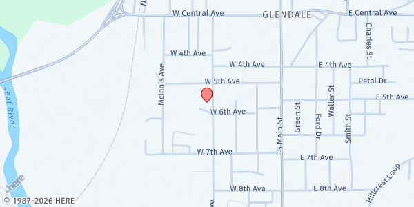 Map showing Petal Children's Task Force at 314 S George St, Petal, MS