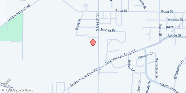 Map showing Power House of Deliverance at 800 South Beech St., Picayune, MS