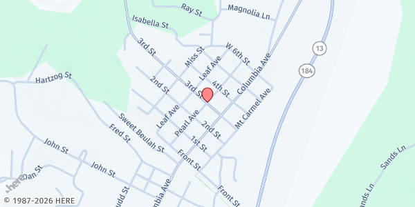 Map showing River Of Life Fellowship at 920 Hwy. 42, Prentiss, MS