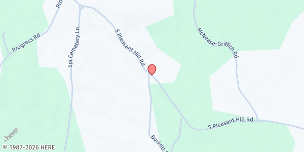 Map showing South Pleasant Hill M.B. Church at 191 S. Pleasant Rd., Prentiss, MS