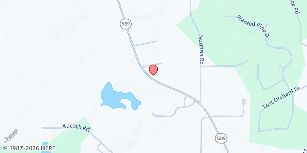 Map showing Freedom Worship Center at 960 Hwy 589, Purvis, MS