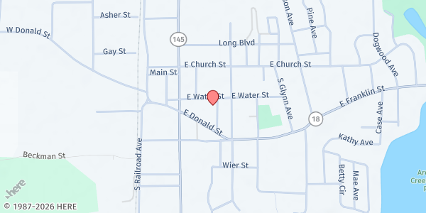 Map showing C.A.N. (Clarke Assistance for the Needy) at 102 Dabbs Avenue, Quitman, MS
