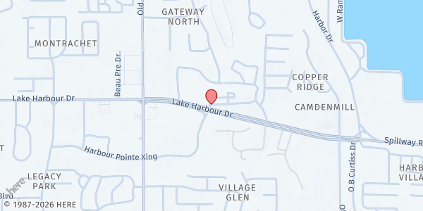 Map showing Mount Charity Baptist Church at 954 Lake Harbour Dr., Ridgeland, MS