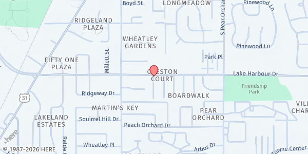 Map showing Trace Ridge at 238 Lake Harbour Dr, Ridgeland, MS