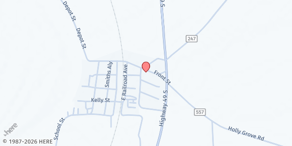 Map showing Caring Hands of Sweet Home at 404 Front St., Sidon, MS